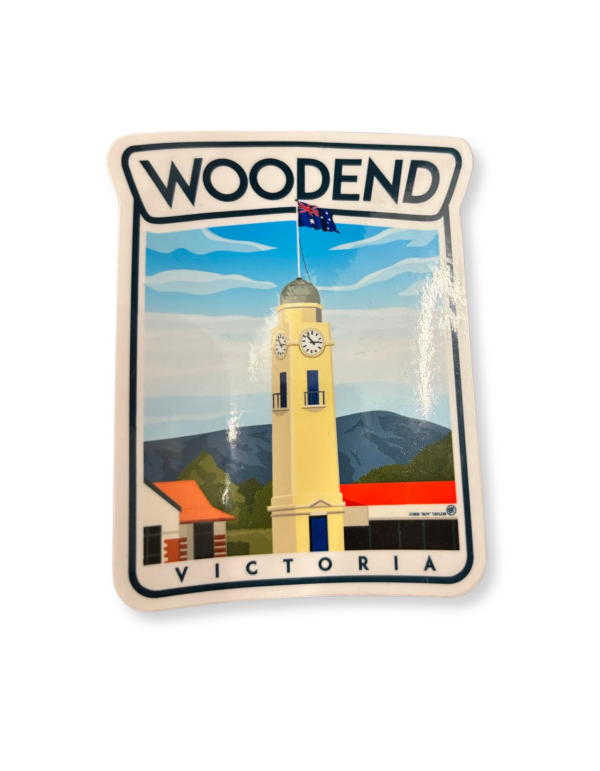 The Victoria Hotel Woodend Clock Tower War Memorial Sticker